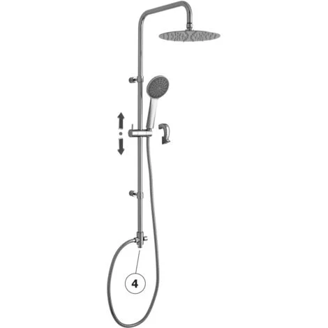 Zcol680colonna birillo young termo cro deviatore/supp/doccetta/fless/soffione codice prod: ZCOL680CR