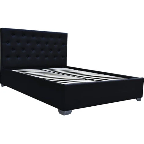 Letto matrimoniale con contenitore "TINO" - 180 x 200 cm - Nero