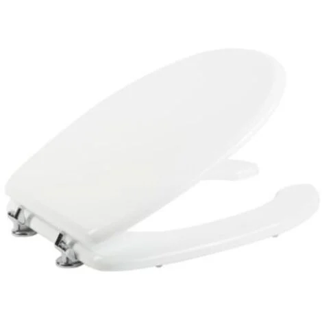 Sedile Wc bianco copriwater copriasse in mdf liscio con coperchio mod. For Life