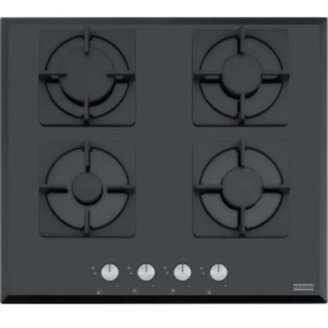 Franke FHNS 604 4G BK C Linea Smart Linear Piano Cottura a Gas 4 Zone Griglie in Ghisa 60 cm Cristallo Nero 106.0489.940