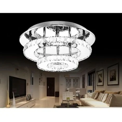 Moderno Lampada da Soffitto Plafoniera LED Rotonda Lampadario da Soffitto per Camera da Letto Soggiorno Corridoio 30CM 36W Luce Bianca