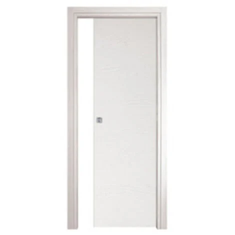 Porta per Interno Scorrevole a Scomparsa (Interno Muro) in Frassinato Bianco 2100X700 mm - SOLO PANNELLO