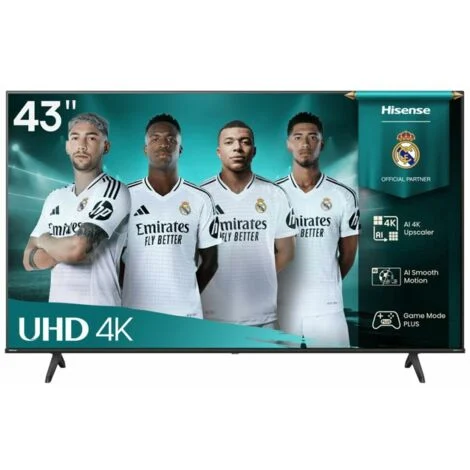 Hisense 43A6Q - TV LED 43 (108 cm) - 4K UHD 3840x2160 - HDR10+ - TV connecté - 3xHDMI 2.1 - WiFi
