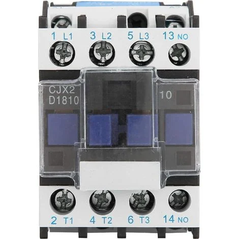 Contattore CA CJX2-1810 Contattore elettrico industriale a 3 poli Bobina del contattore per montaggio su guida 24/36/48/110/380 V (380 V CA), A