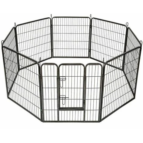 Bc-elec - 5663-1305 BOX ANIMALI-GABBIA PER CONIGLI PIEGHEVOLE EXTRA-RESISTENTE CON 8 FINESTRE LATERALI 80X80CM