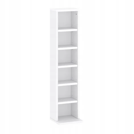 Porta CD/DVD 92cm ripiani regolabili bianco