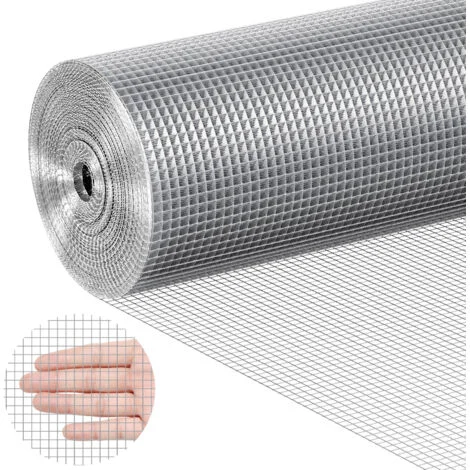 VEVOR Panno per Ferramenta,1220 mm x 15,24 m Calibro 23 Rotolo di Rete Metallica Zincata a Caldo, Recinzione in Filo Metallico per Polli, Rete Metallica per Gabbie per Giardino, Piccoli Roditori