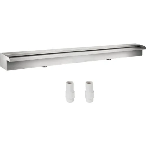 VEVOR Fontana per Piscina a Cascata 59,1 x 4,5 x 3,1 Pollici Fontana per Piscina Rettangolare Costruita in Acciaio Inossidabile Laghetto per Cascata