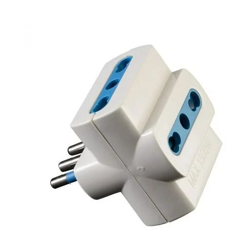 ADATTATORE TRIPLO SPINA 10A CON 3 X PRESA BIVALENTE 10/16A