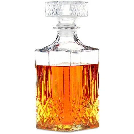 Alpina Decanter Classico in Vetro per Whisky, Cognac, liquori - Decanter per Whisky - Bottiglia per Whisky - Circa 800 ml