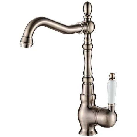 Rubinetto per lavabo da pavimento in ottone anticato