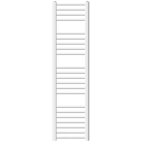 ECD Germany Radiatore Sahara Scaldasalviette Moderno Per Bagno - 300 X 1400 mm - Bianco - Acciaio - Dritto con Attacco Laterale - Radiatore Scaldasalviette Asciugamani Riscaldamento Non Elettrico