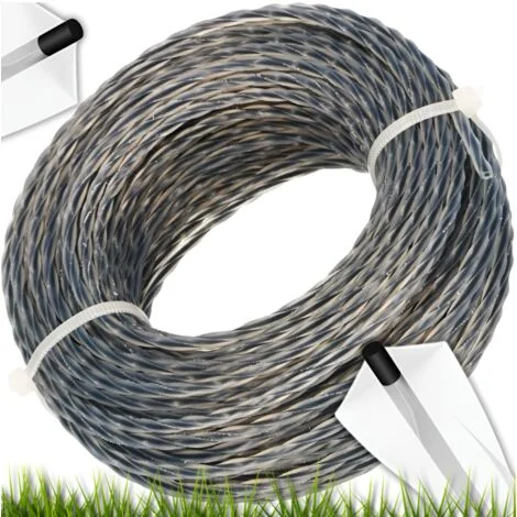 FILO DI TAGLIO RINFORZATO PER TESTINE DECESPUGLIATORE, ERBA FORTE 2,4 mm 15 M