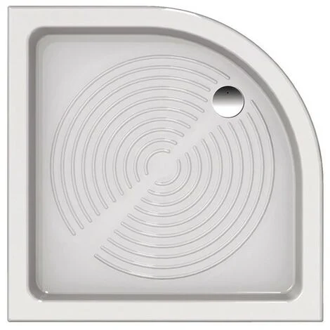 Piatto doccia 90x90 h.11 angolare in ceramica bianco lucido