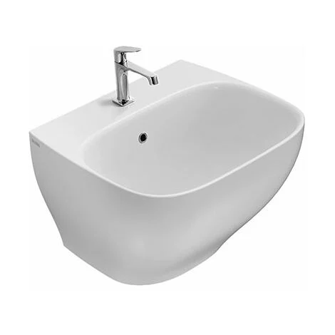 Lavatoio Genesis sospeso cm. 62x50 con vasca alta bianco lucido