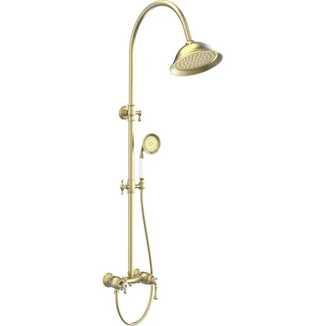Essebagno Colonna doccia meccanica Leeds retro in oro spazzolato