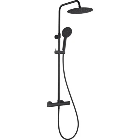 Essebagno Kissy colonna doccia nera con comando termostatico