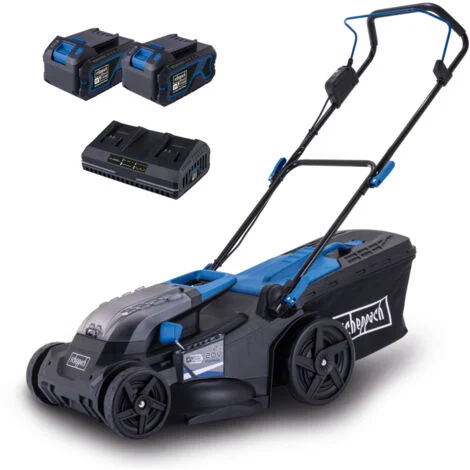 Rasaerba bc-mp430-x 43cm 2 batterie 4.0Ah e doppiocaricabatterie ixes Scheppach