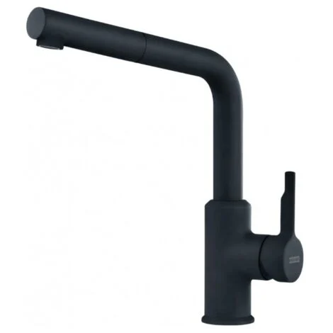 Franke 115.0627.523. Tipo di beccuccio: Estraibile, Colore del prodotto: Nero, Materiale del rubinetto: Acciaio inox. Altezza (max): 29,4 cm, Distanza tra foro di fissaggio e diffusore acqua: 21 cm...
