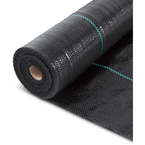 VOUNOT Telo Pacciamatura 1m x 50m 100g/m², Telo Anti Erbacce per Orto, Nero