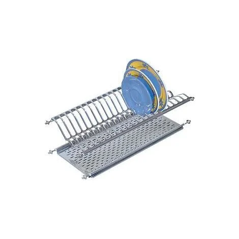 Scolapiatti per pensili da cucina con Vaschetta in Acciaio Inox Cm 76