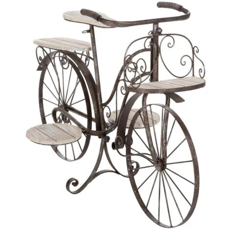 Atmosphera Porta-piante Vintage a forma di bicicletta naturale 97 cm