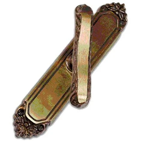 Cremonese Ottone Bronzato "Export" Maniglia Porta Finestre