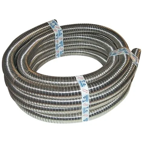 Tubo flessibile inox ø 80 mm con doppia parete e interno liscio (prezzo a metro) 00000051300