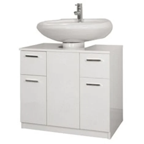 Mobile Copricolonna Con Cassetti Laccato Bianco