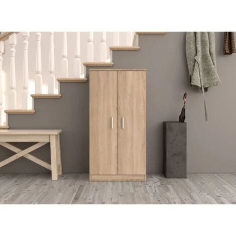 Scarpiera - Mobile Portascarpe Marrone Rovere 35.3x54.6x108.4h cm