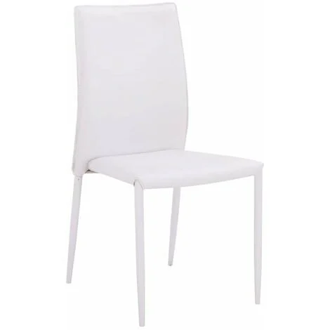 Sedia in Ecopelle Bianco - Design Moderno e Confortevole 45x50x90 cm