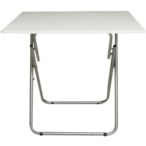 Tavolino Pieghevole Bianco 80 x 60 x 72 cm - Design Pratico