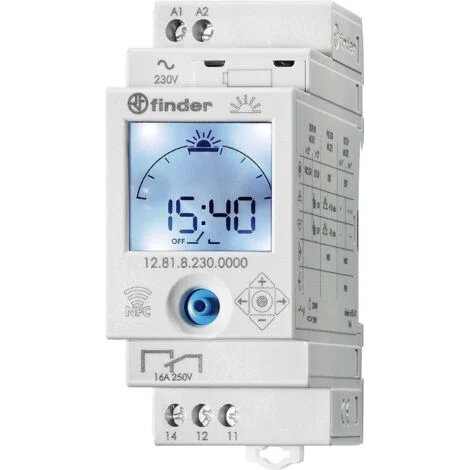 Finder interruttore orario astronomico giornaliero 2 moduli 128182300000 12.81.8.230.0000