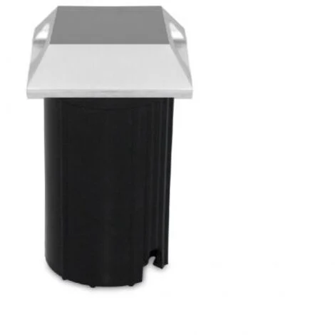 Segnapasso calpestabile Led 3W da incasso Quadrato Doppia emissione Argento satinato IP65 Bianco freddo 6000K Wisdom