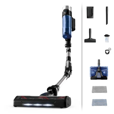 Rowenta X-Force Flex 9.60 Scopa Ricaricabile Secco /Bagnato 2 in 1senza Sacco Potenza 250 W Colore Rosso Argento /Blu