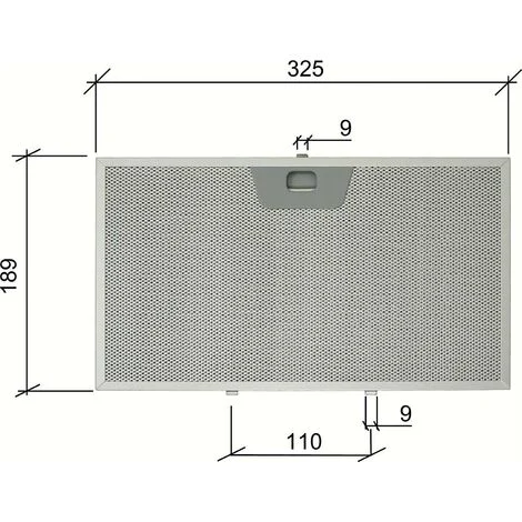 Filtro cappa alluminio metallico antigrasso faber franke235x189mm f 234