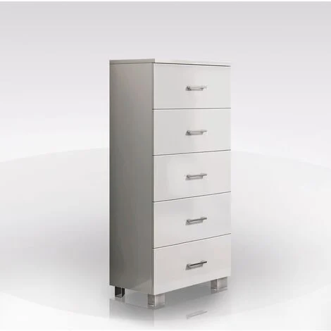 CASSETTIERA CM 40X44 H. 104 BIANCO LUCIDO
