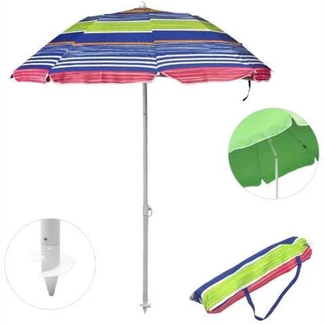 OMBRELLONE SPIAGGIA PIEGHEVOLE ACC.160CM FANT. ASSORT. PAPILLON