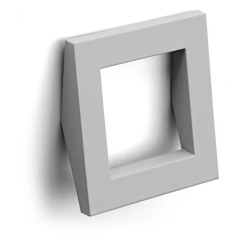 Maniglia Quadrata Concept Grigio effetto Alluminio 80 x 80 mm