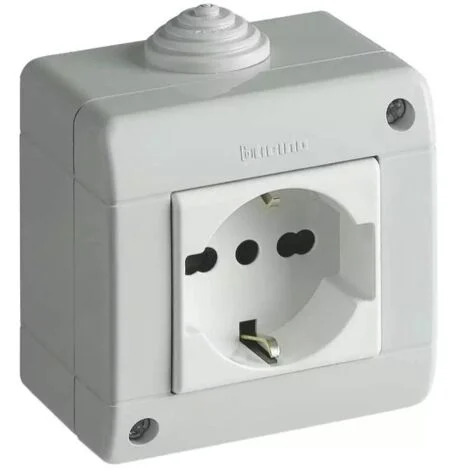 Presa schuko bipasso IP40 2 moduli