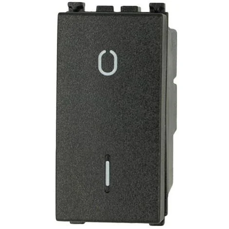 Interruttore 2P 16A Bipolare 0-1 Nero Compatibile Vimar Arke
