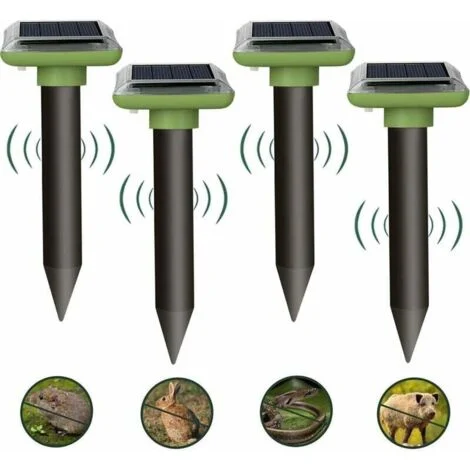 pezzi Repellenti per talpe, Repellente per talpe solare, Repellente per serpenti ad ultrasuoni, Terminale ad ultrasuoni per talpe, roditori, per talpe, serpenti arvicole, roditori e altri repellenti p