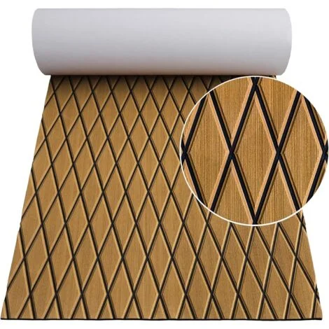 240x45 cm in schiuma EVA finto teak per pavimentazione di barche, per yacht, nautica, autoadesiva, impermeabile, per yacht, motoscafi, kayak