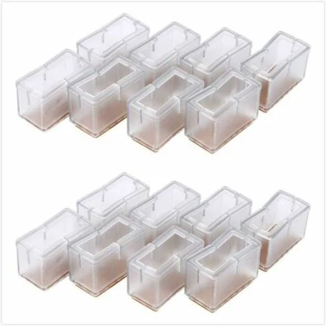Protezioni per piedini di sedie Protezioni per gambe di sedie Punte per sedie Tappi Piedini rettangolari in silicone per gambe di mobili