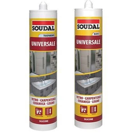Silicone Acetico Universale Soudal 280 ml Trasparente 115929