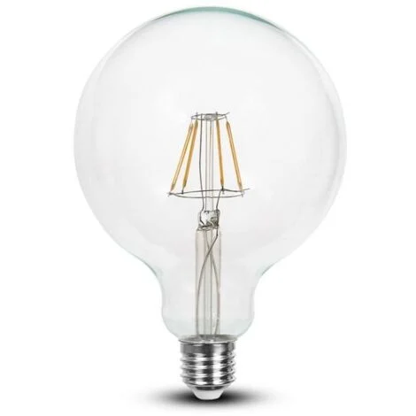 Lampadina a filamento LED E27 G125 4W 2700K° Dimmerabile