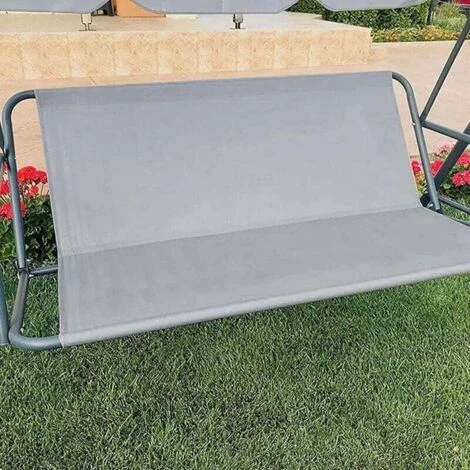 pezzo (138x50x50 cm, grigio) Coprisedile per sedia a dondolo, tela per dondolo da giardino, coprisedile impermeabile per dondolo, coprisedile antivento, ricambio per sedia da esterno