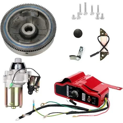 Kit di avviamento elettrico per interruttore volano motore compatibile con motore GX240 8HP GX270 9HP Avviamento volano Interruttore chiave Kit bobina