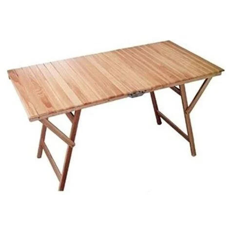 Tavolo pieghevole Laura in legno naturale cm 70x140x72h