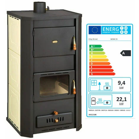 Stufa a legna Con caldaia interna WD W29 - 9,4 + 22,1 kW